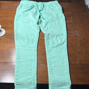Women's Mint Green Jeggings with Drawstring Waist